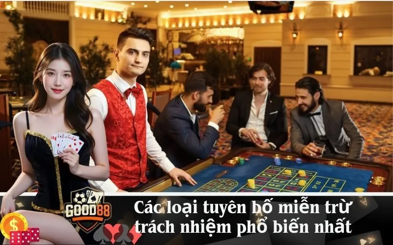 Các loại tuyên bố miễn trừ trách nhiệm phổ biến nhất